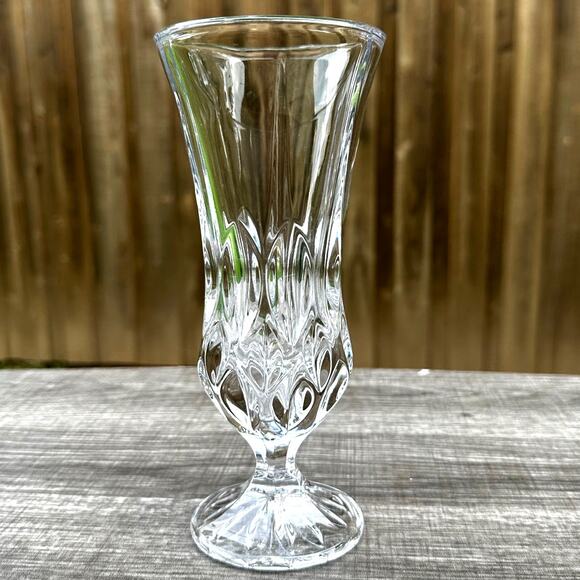 Gorham Full Lead Crystal Althea Collection Germany Footed Vase Stunning - Picture 1 of 3